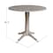 International Concepts Round 42 in Round Dual Drop Leaf Pedestal Table, 36.3 inH, Washed Gray Taupe, 42 W, 42 L, 36.3 in H K09-42DPT-27B-6B - alternate 6